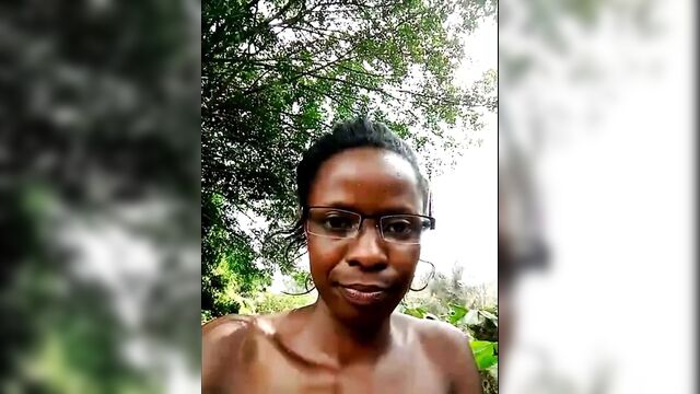 young black girl masturbating in the garden